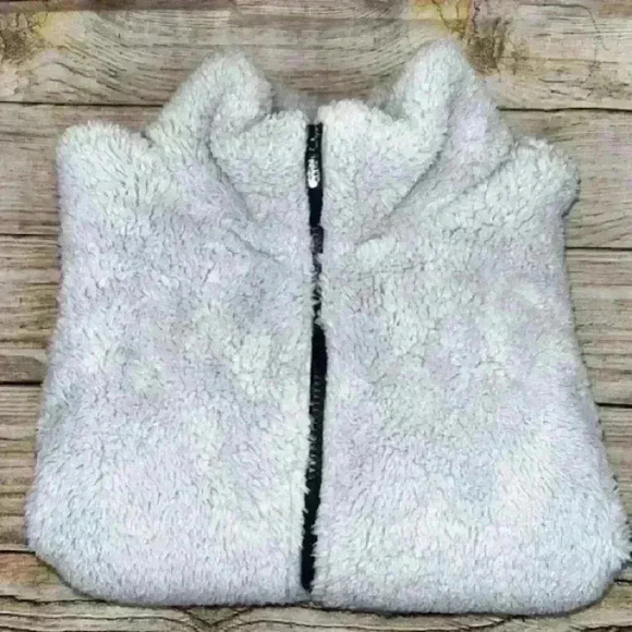 PINK Victoria’s Secret Teddy Sherpa Full Zip Jacket size SM - Picture 3 of 5